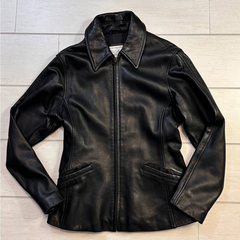 Women's Black Leather Jacket